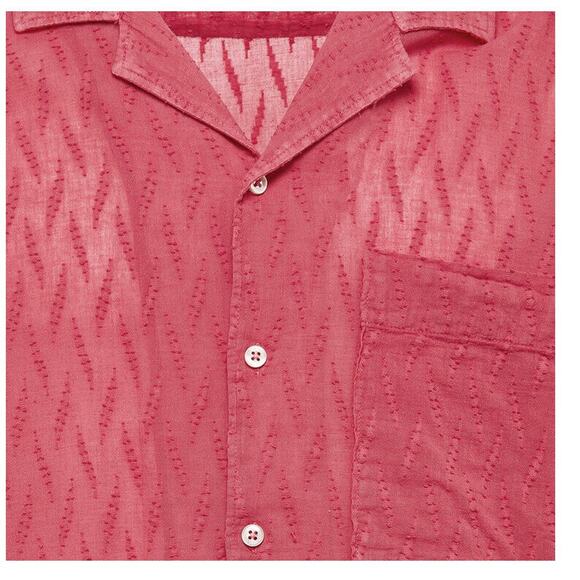 President's Men Rangi Embroidery Detail Short Sleeve Shirt Sun Fade Size L - Picture 3 of 3